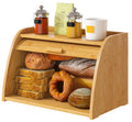 Large Bamboo Wood Bread Box K697