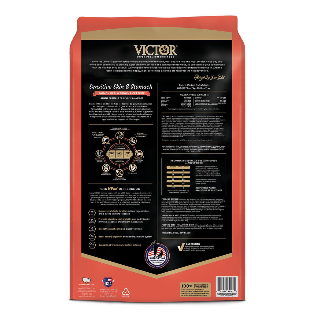 Salmon Meal & Brown Rice Dog Food, 30 lb T618
