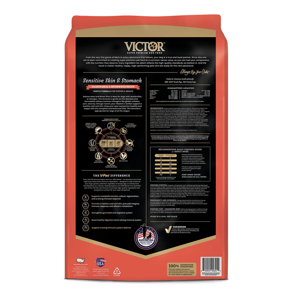 Salmon Meal & Brown Rice Dog Food, 30 lb T618