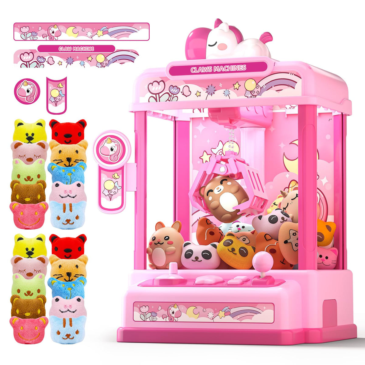 Claw Machine with Sound & 20 Mini Plush Toys U29714