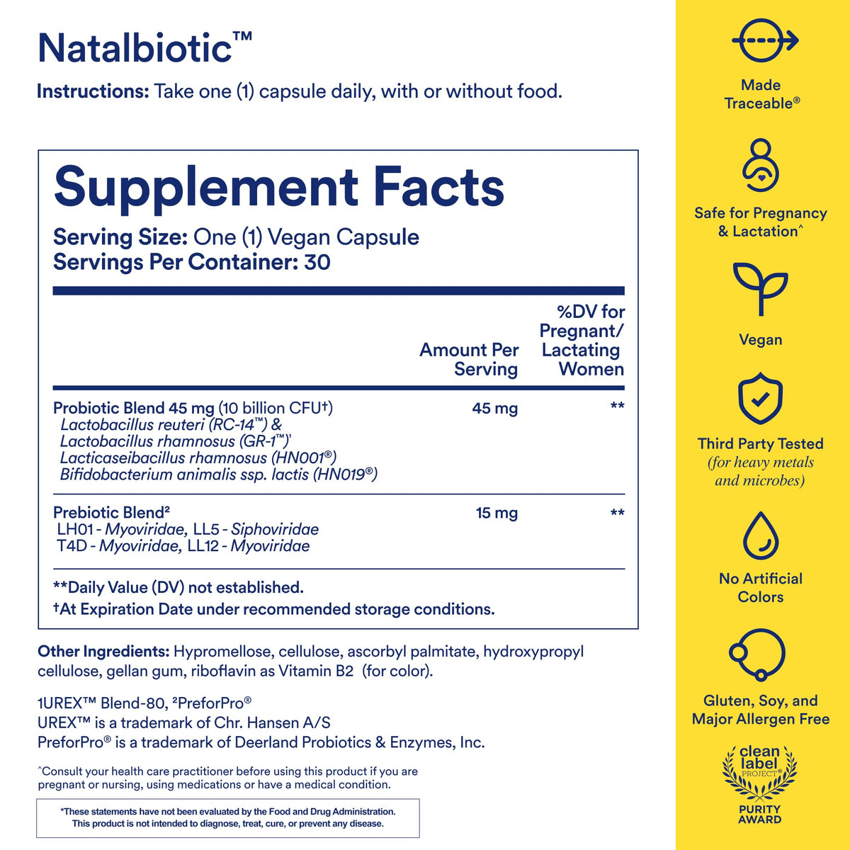 Prenatal Probiotic 30 Capsules K9466
