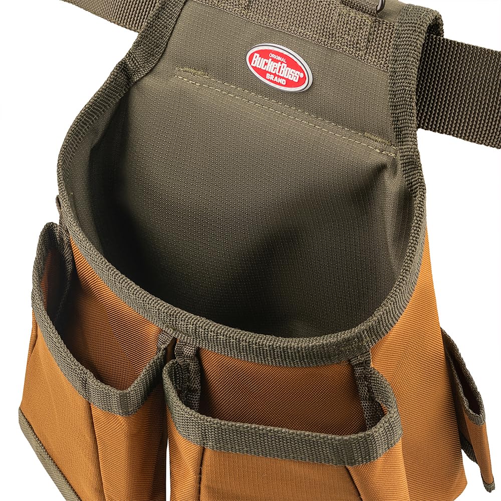 Tool Belt with Suspenders, 12 pockets, Brown, 52 Inch I95529