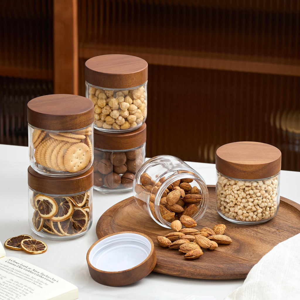 12 oz Glass Jars with Lids 6 Pack Z130
