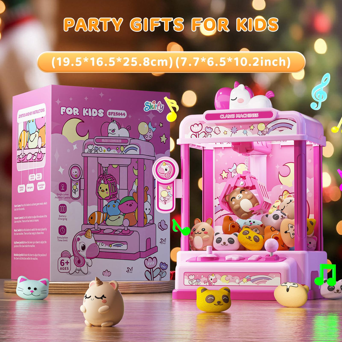 Claw Machine with Sound & 20 Mini Plush Toys U29714