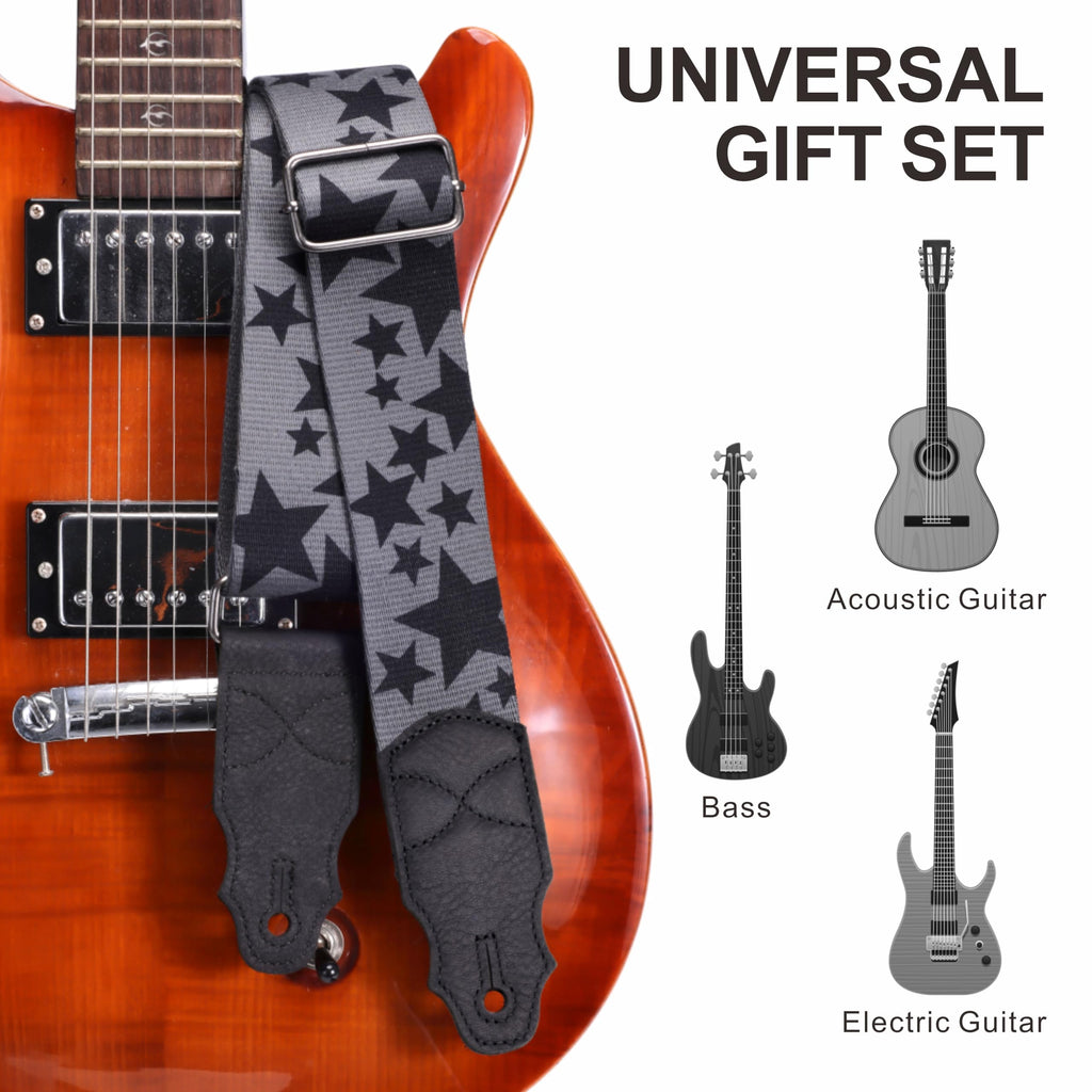 2 Inches Guitar Strap with Leather End J400914