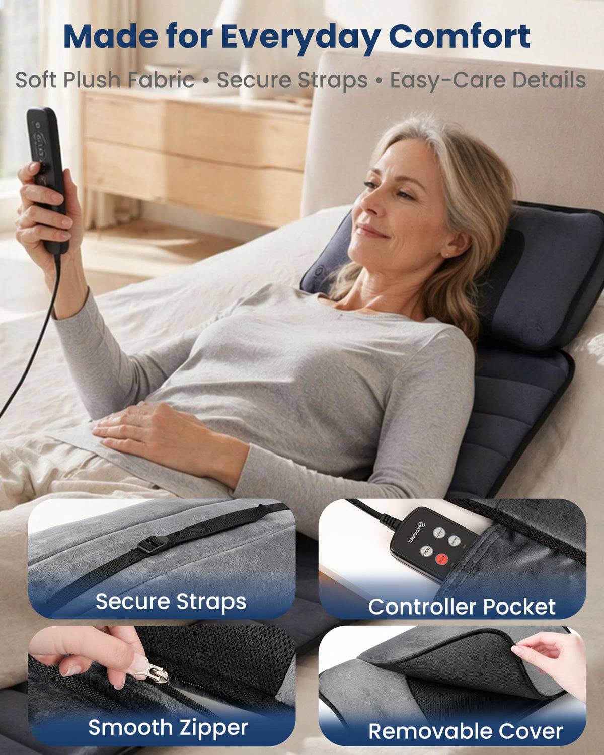 Full Body Massage Mat with Detachable Shiatsu Neck Pillow R865