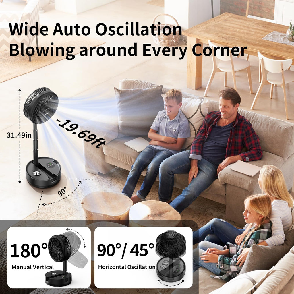 40000mAh Rechargeable Portable Fan with 8 Speed S60518