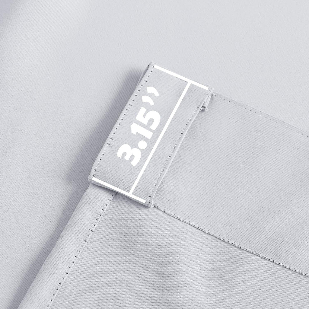 Extra Wide Blackout Thermal Curtain Panel with Back Tab & Rod Pocket, 100 x 84 Inches, Greyish White G49818