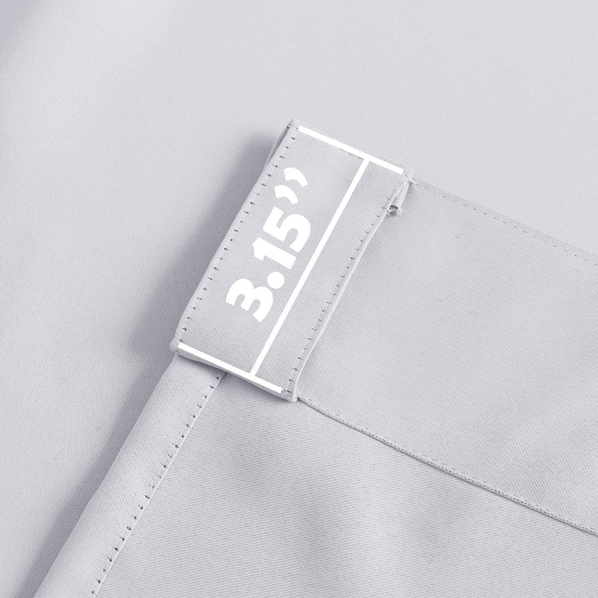 Extra Wide Blackout Thermal Curtain Panel with Back Tab & Rod Pocket, 100 x 84 Inches, Greyish White G49818