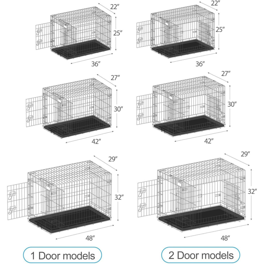 42” X-Large Heavy-Duty Dog Crate with Divider Panel O68708