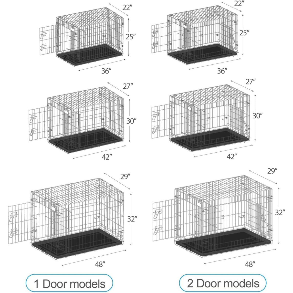 42” X-Large Heavy-Duty Dog Crate with Divider Panel O68708