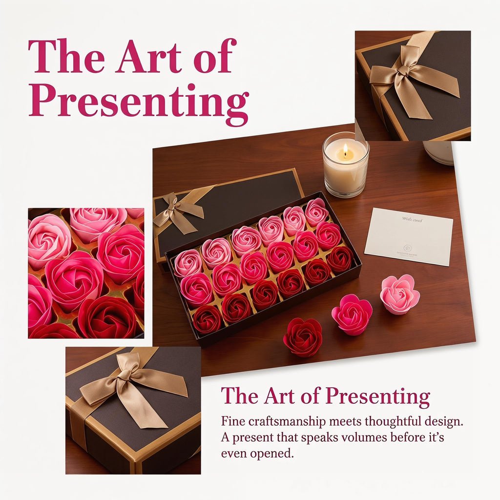 Pink Soap Flower Gift Set X2254