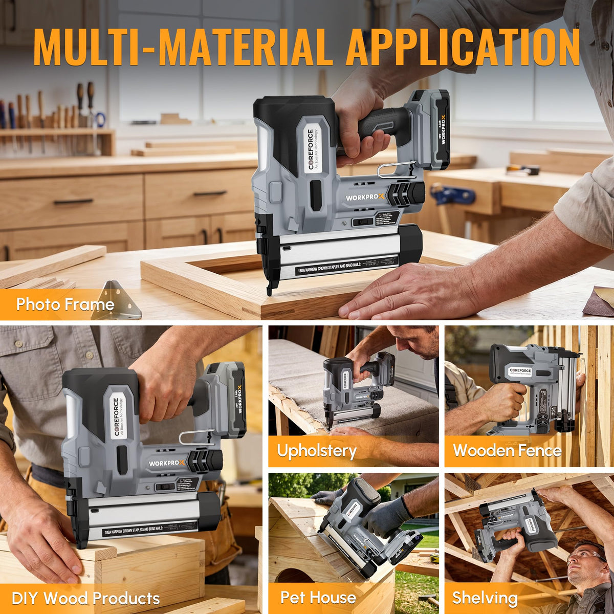 20V Cordless 18 Gauge 2-in-1 Nail & Staple Gun I3467