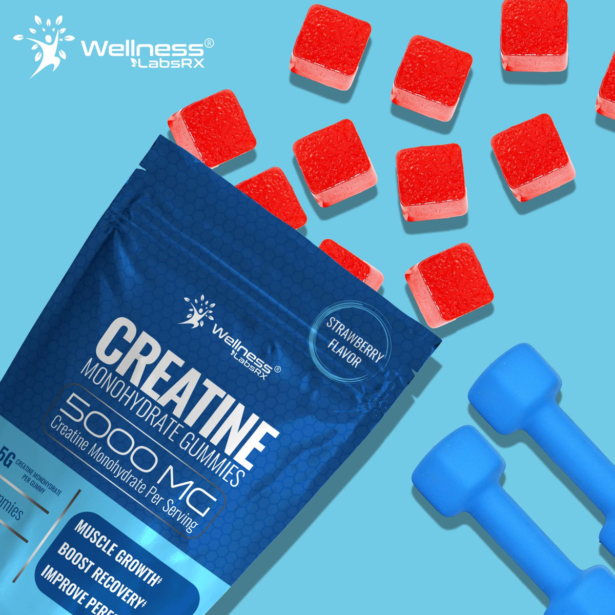 Creatine Monohydrate Gummies Strawberry B6938