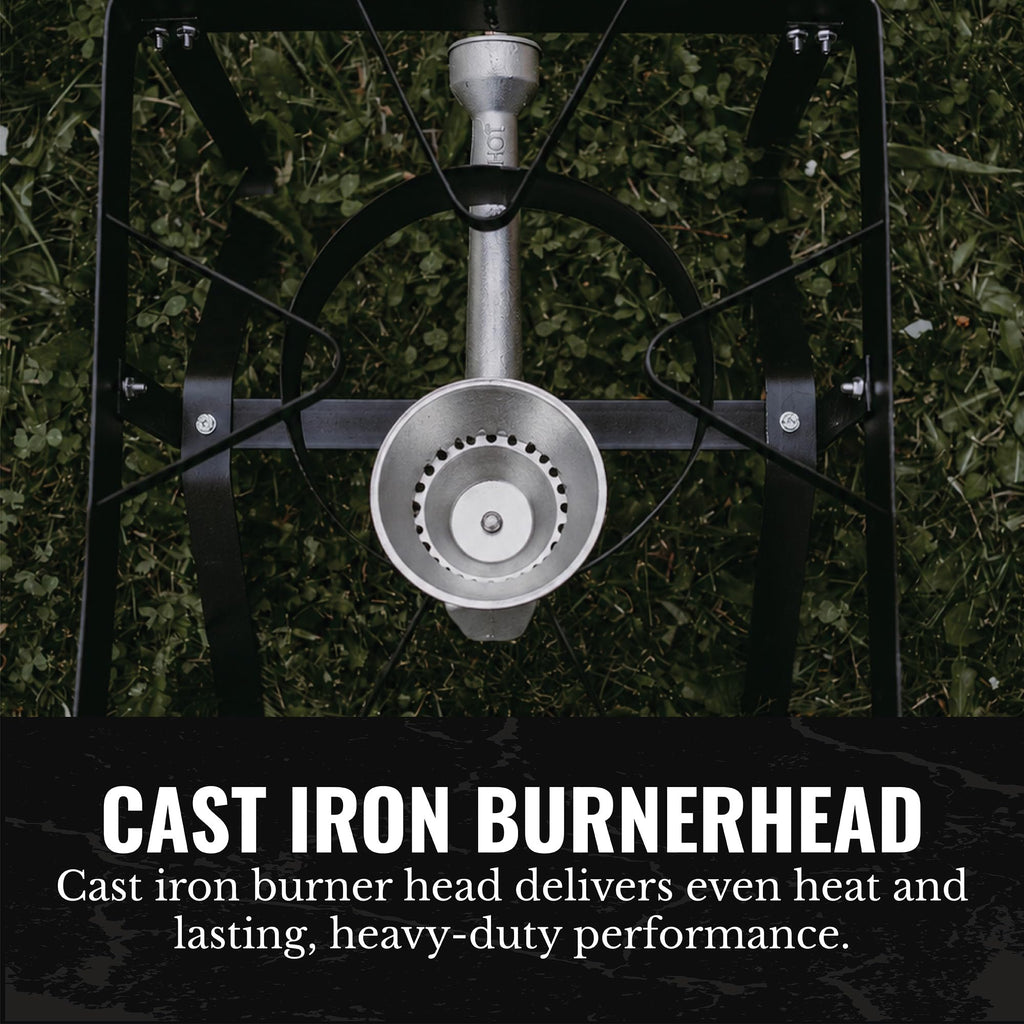 Propane High Pressure Cast-Iron Round Burner Head with Brass Fitting Orifice V201