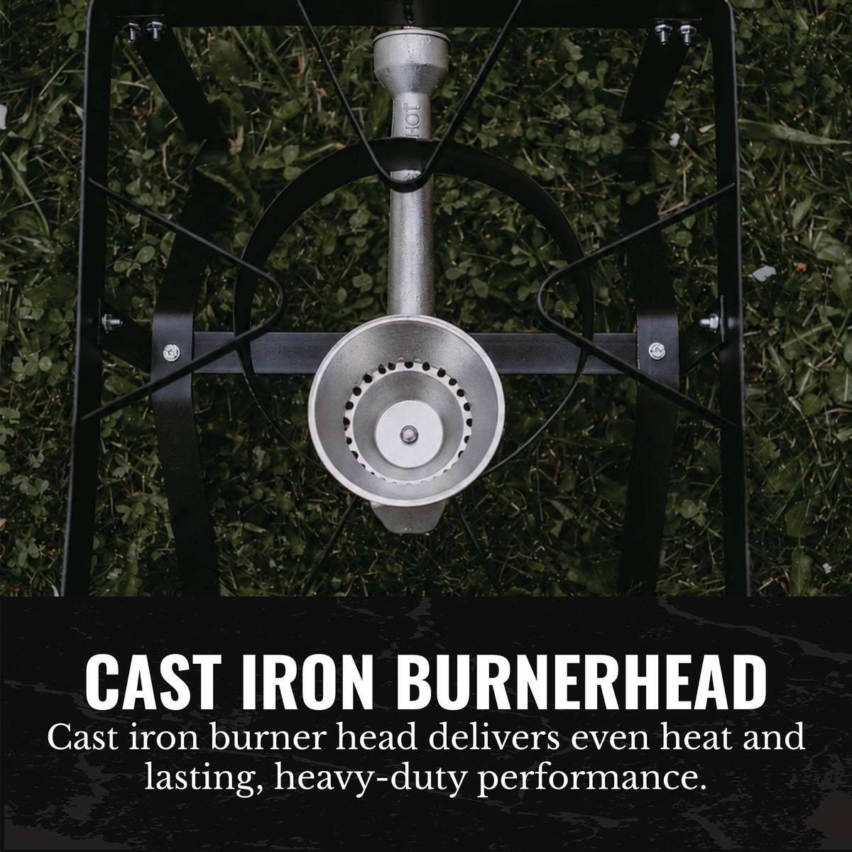 Propane High Pressure Cast-Iron Round Burner Head with Brass Fitting Orifice V201