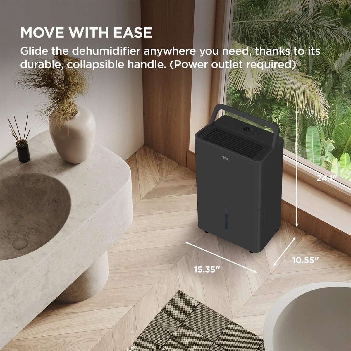 50-Pint Portable Smart Dehumidifier with Pump O1663