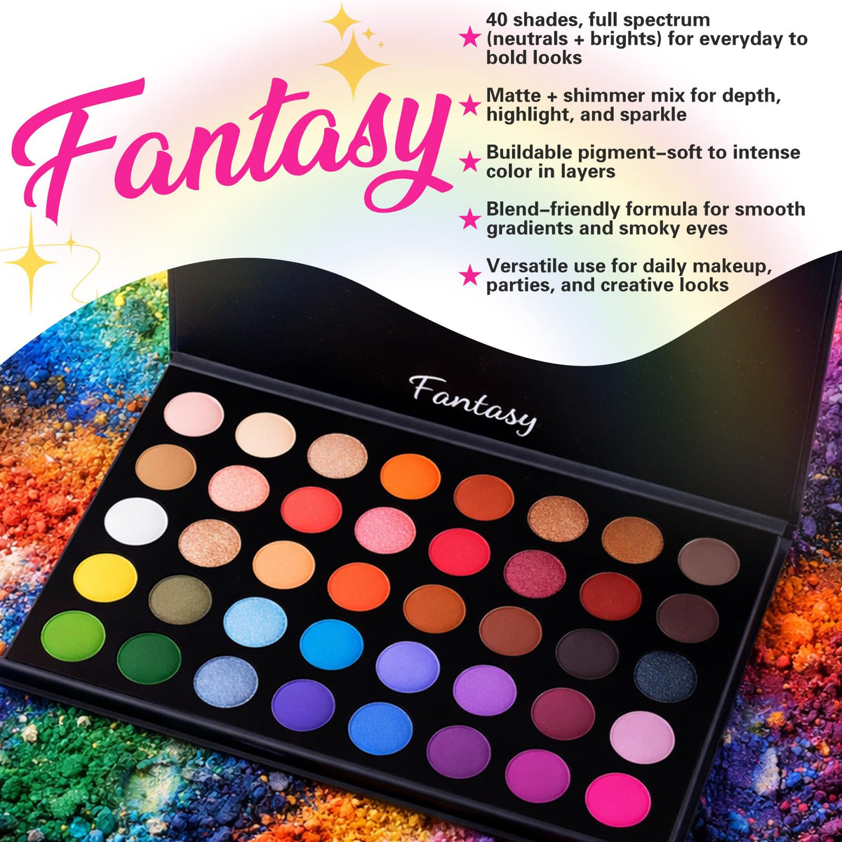 40 Colors Shimmer Matte Eyeshadow Palette B45570