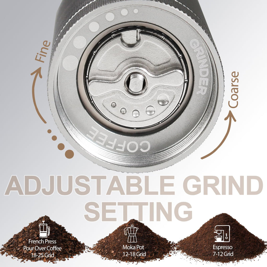 Manual Coffee Grinder with 25 Level Stainless Steel Conical Burr C98107