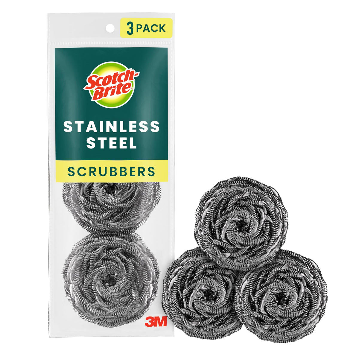 Stainless Steel Scrubbers 3 Pack N46849