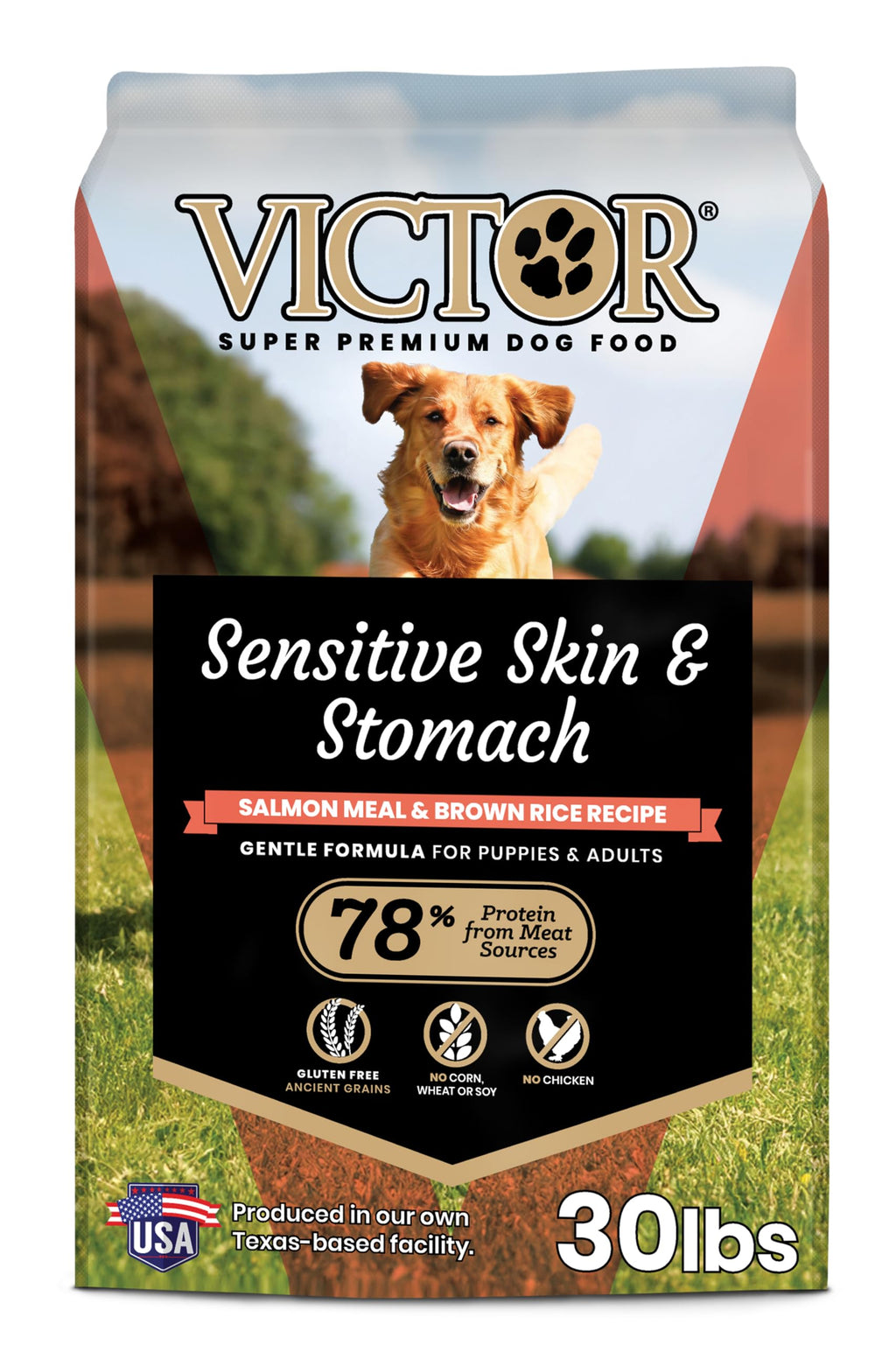 Salmon Meal & Brown Rice Dog Food, 30 lb T618