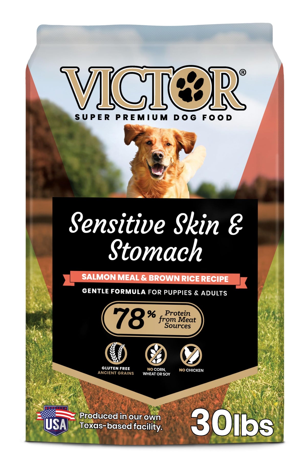 Salmon Meal & Brown Rice Dog Food, 30 lb T618