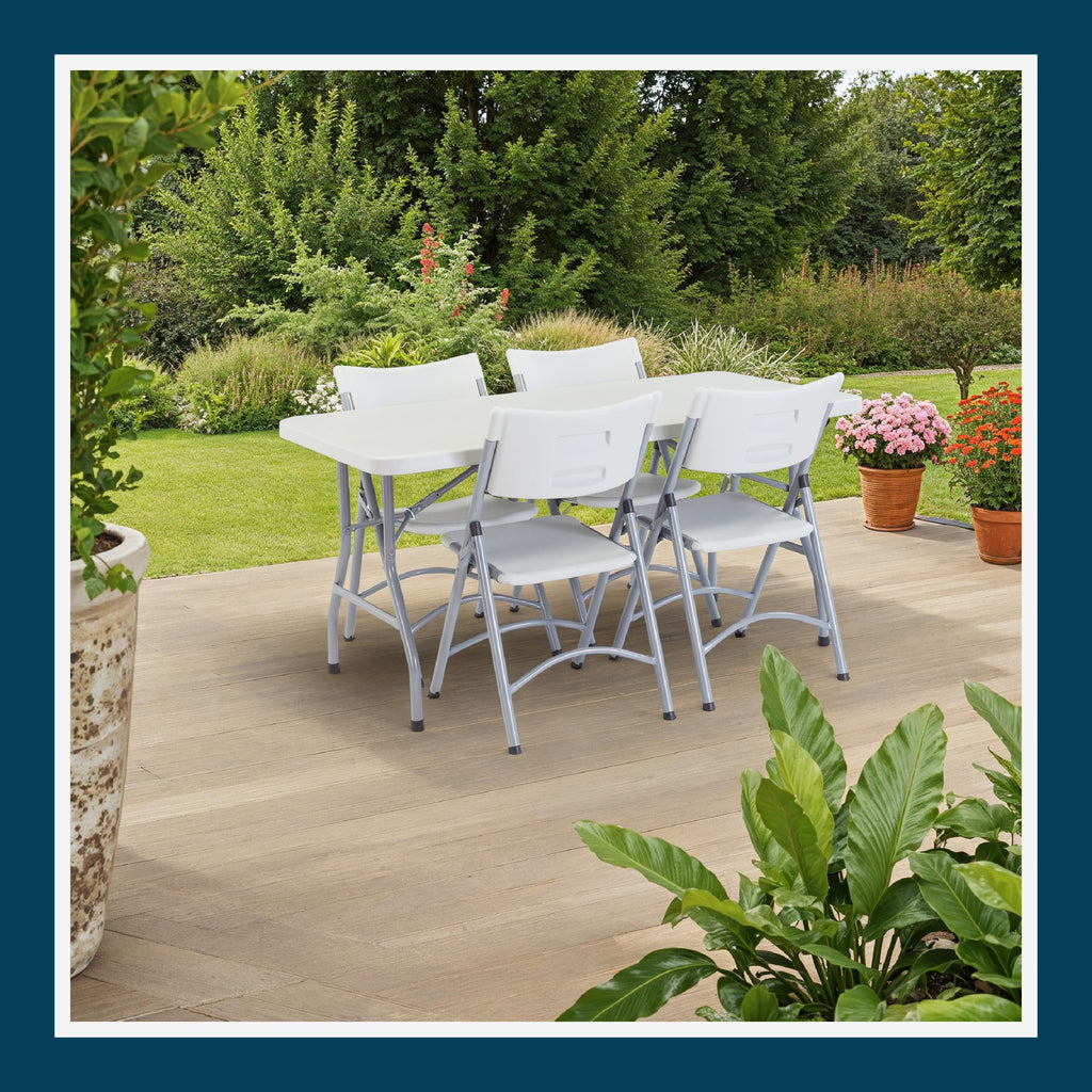 Rectangular Heavy-Duty Folding Table with Steel Frame O821250