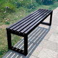 Black 5.9ft Metal Outdoor Bench Y5400