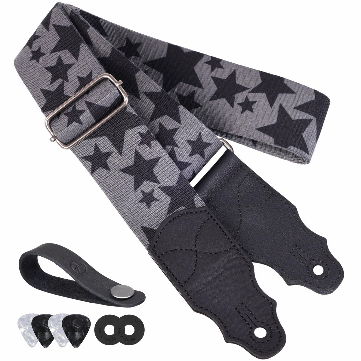 2 Inches Guitar Strap with Leather End J400914