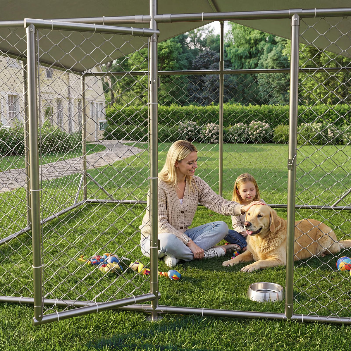 10×10FT Waterproof Metal Outdoor Dog Kennel A786