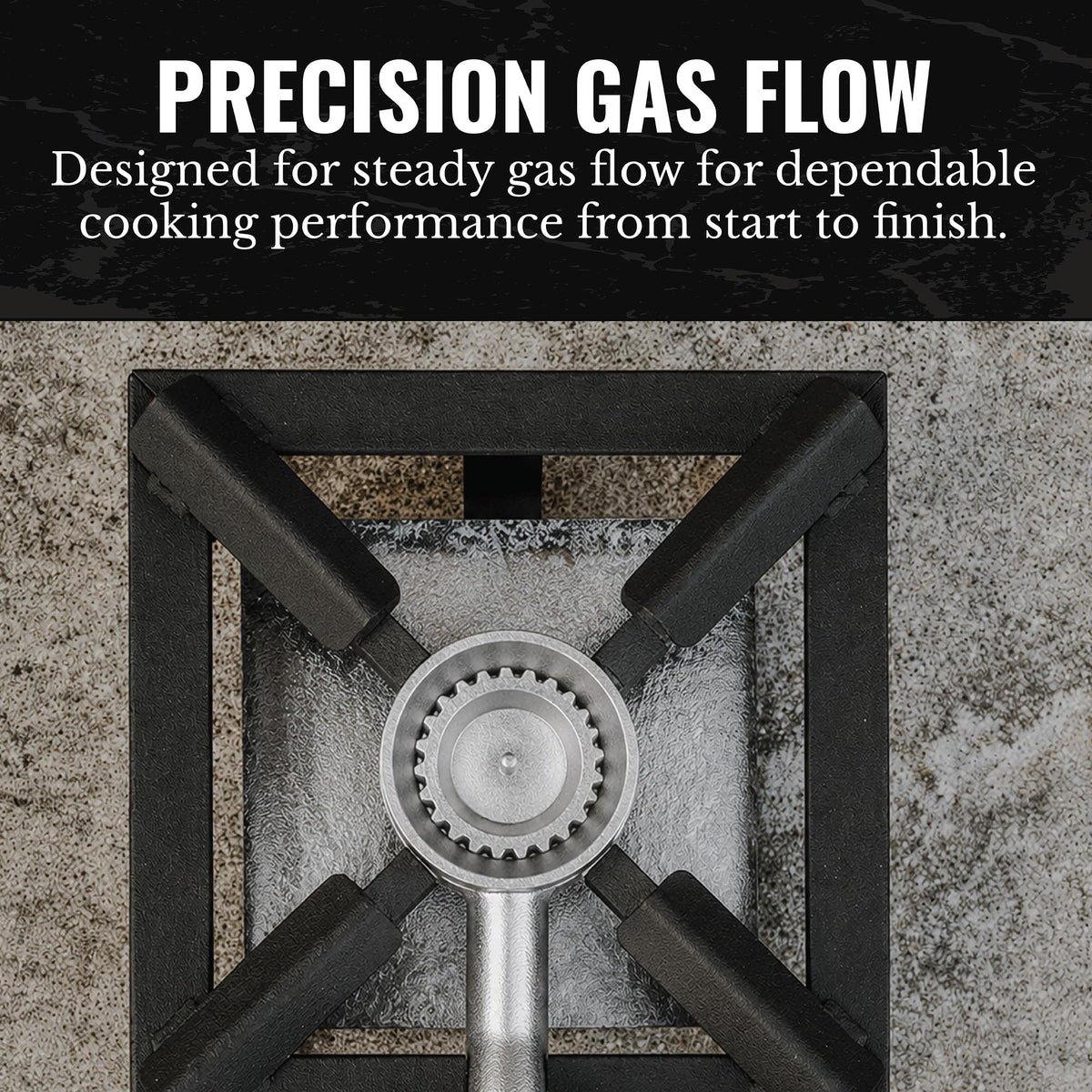 Propane High Pressure Cast-Iron Round Burner Head with Brass Fitting Orifice V201