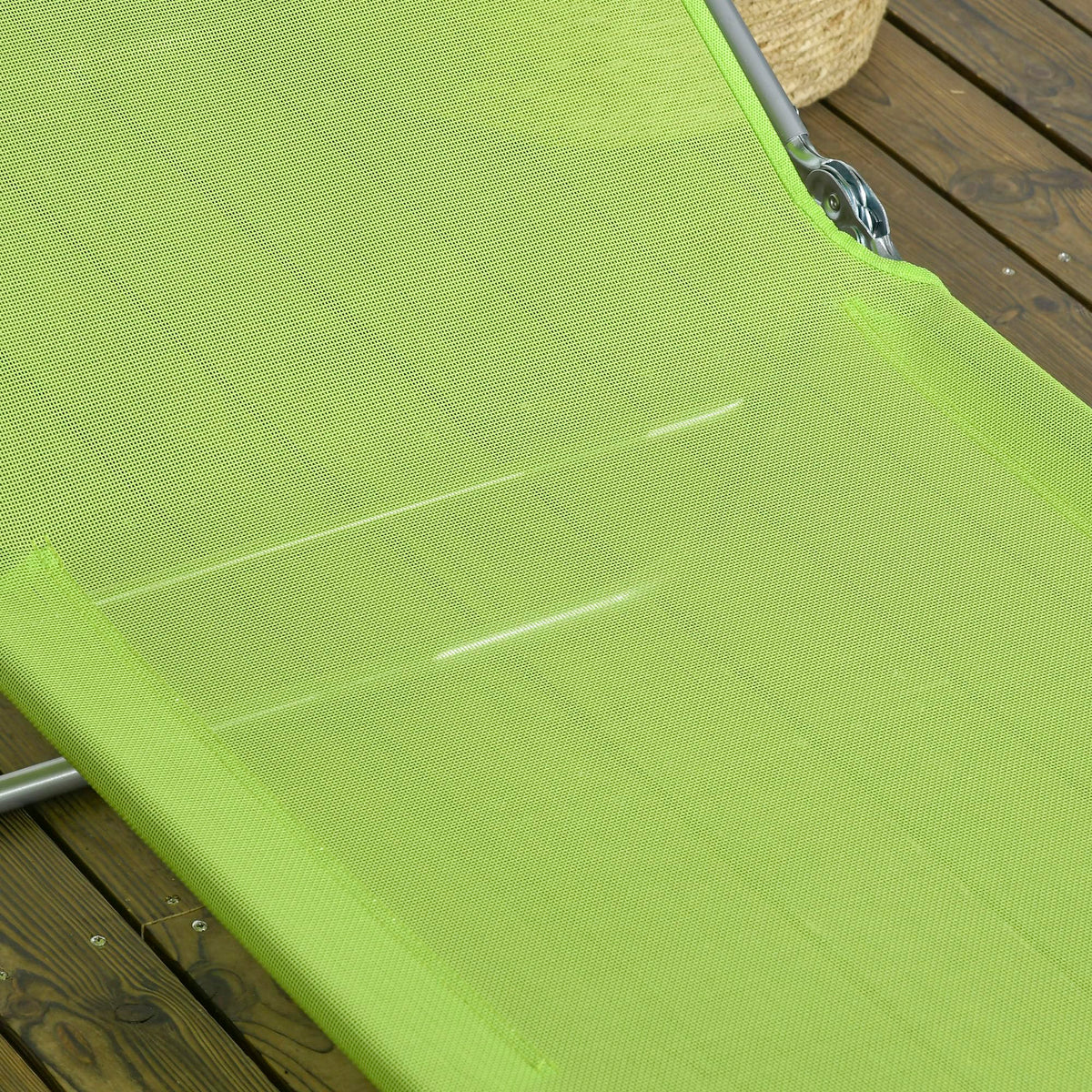 2 Piece Folding Chaise Lounge Chairs Reclining Back Green H527383