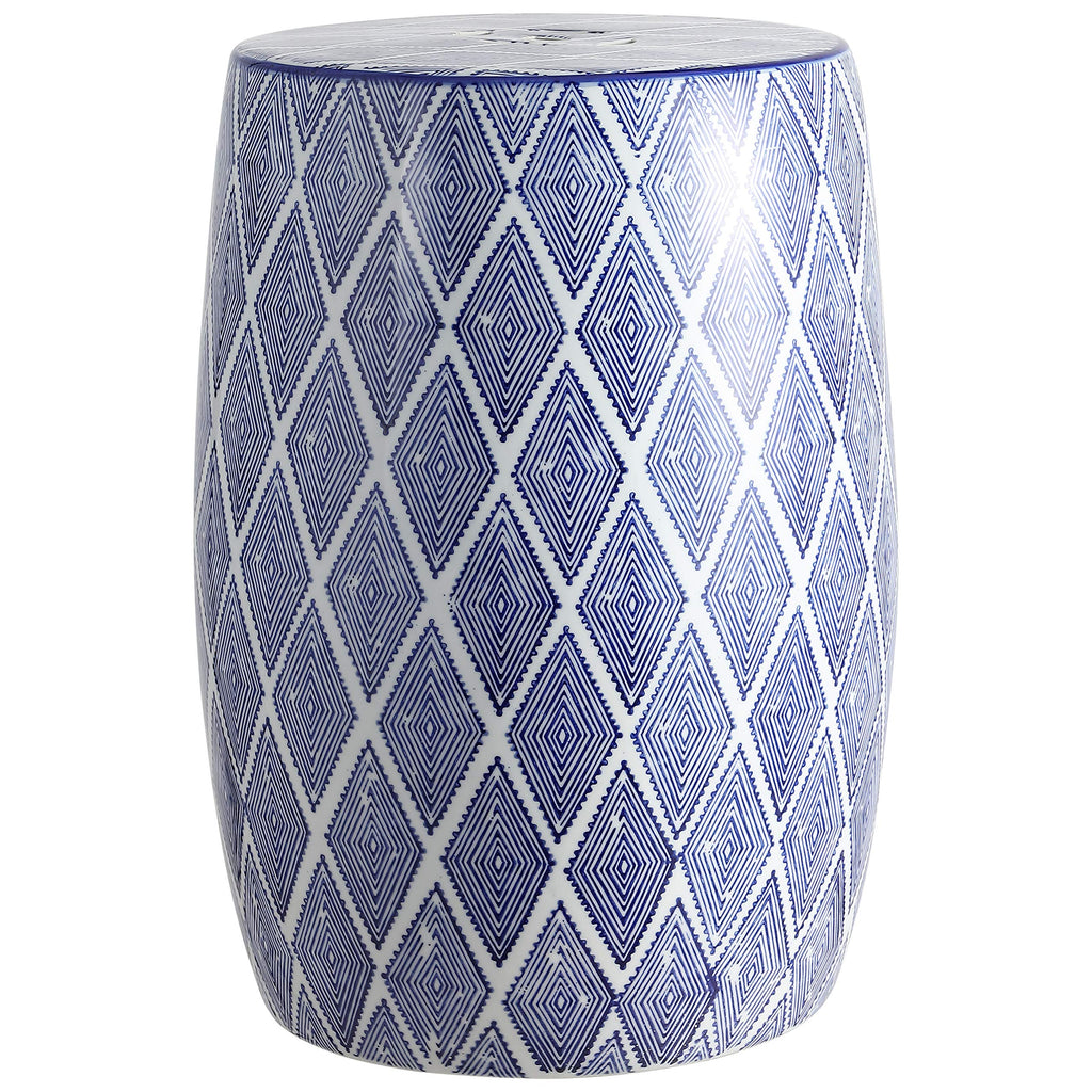 Blue White Ceramic Garden Stool V139615
